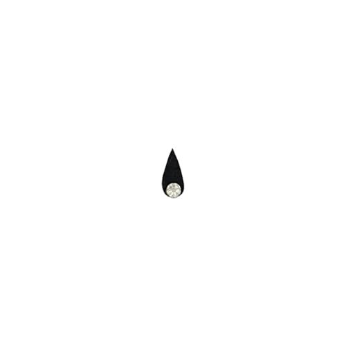 Comet Busters Black Tear Drop Bindi for Women With Single Stone (9mm) (BIN1455) - Image 2