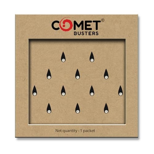 Comet Busters Black Tear Drop Bindi for Women With Single Stone (9mm) (BIN1455) - Image 5