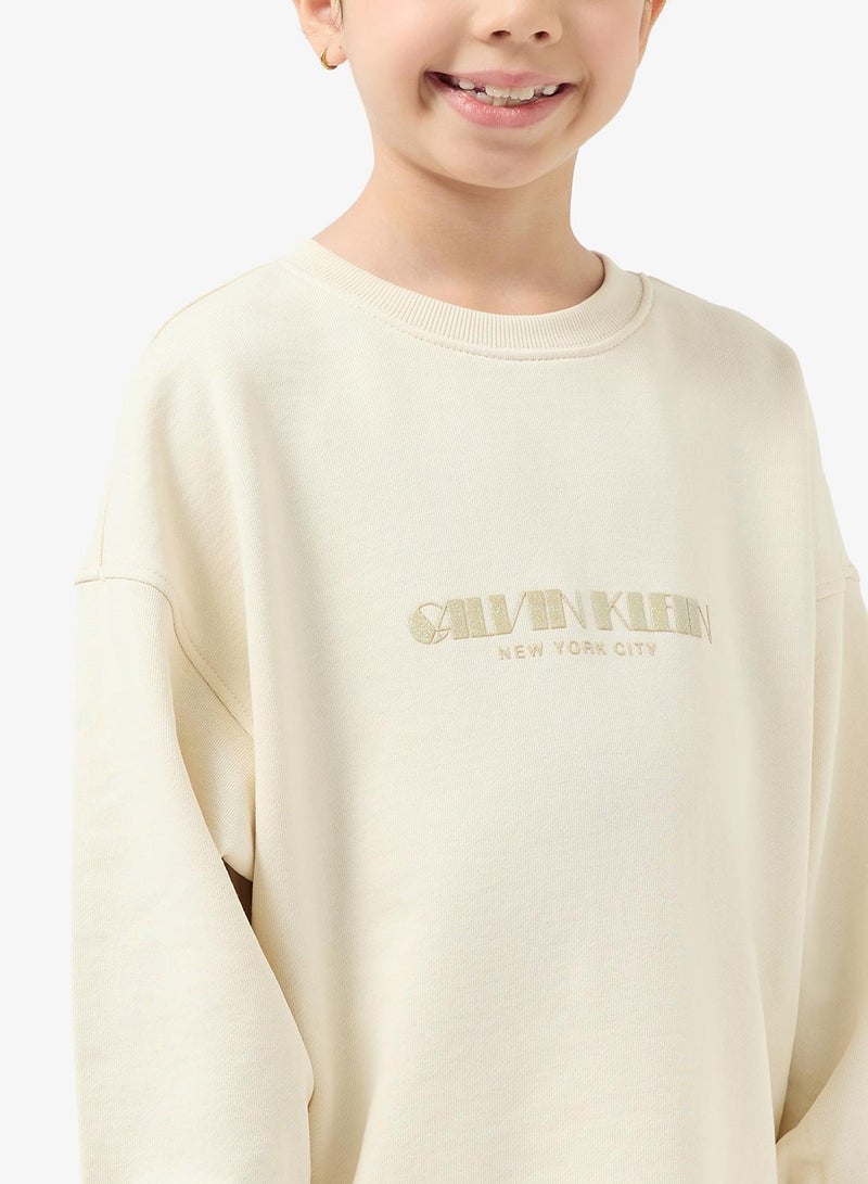 Calvin Klein Jeans Youth Graphic Mini Sweatshirt Dress - Image 4