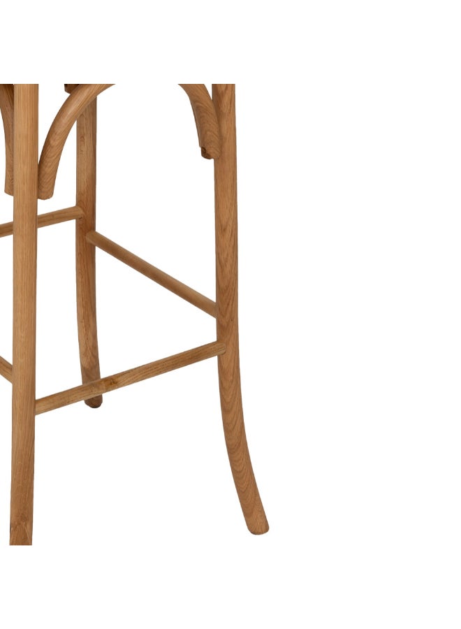 اتموسفيرا إيساك كرسي بار قابل للتراص من خشب البلوط لون بيج وبني 110 × 47 × 52 سم 207322A - Image 4