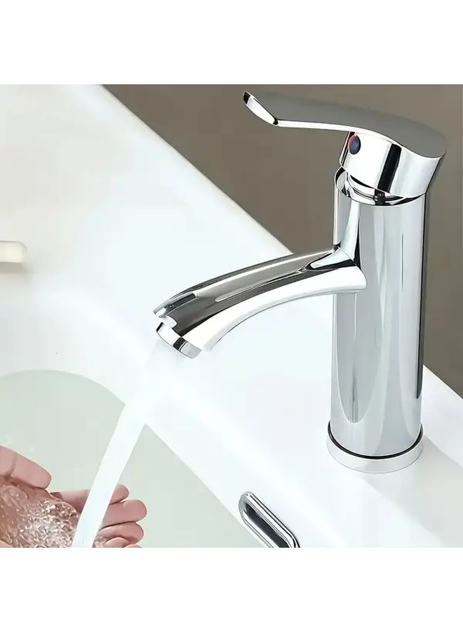 Chrome Plated Water Saving Faucet With 23.62 Inch Hose For Kitchen Bathroom - Image 1