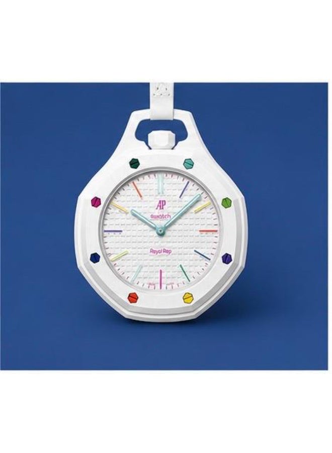 New trendy analog pendant watch, white. - Image 1