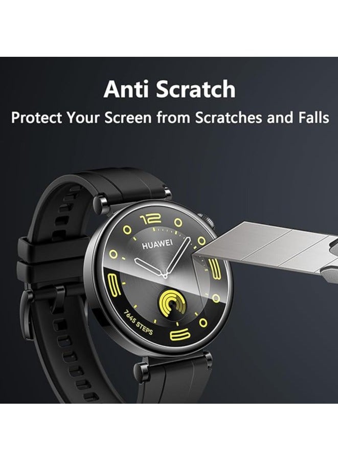 دينكس واقي شاشة من الزجاج المقوى 9H لساعة هواوي GT5/GT5 Pro مقاس 46 مم، غطاء حماية فائق النحافة 9H مضاد للخدش وملحقات زجاجية لساعة هواوي GT5/GT5 Pro مقاس 46 مم - Image 2