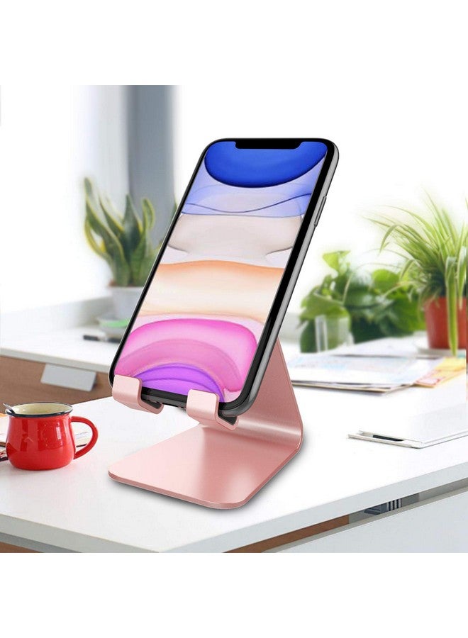 CreaDream Cell Phone Stand, Cradle, Holder, Aluminum Desktop Stand Compatible with Switch, All Smart Phone, iPhone 15 14 13 12 Pro Max Plus Mini Xr X Se 8 SE -Rose Gold - Image 2