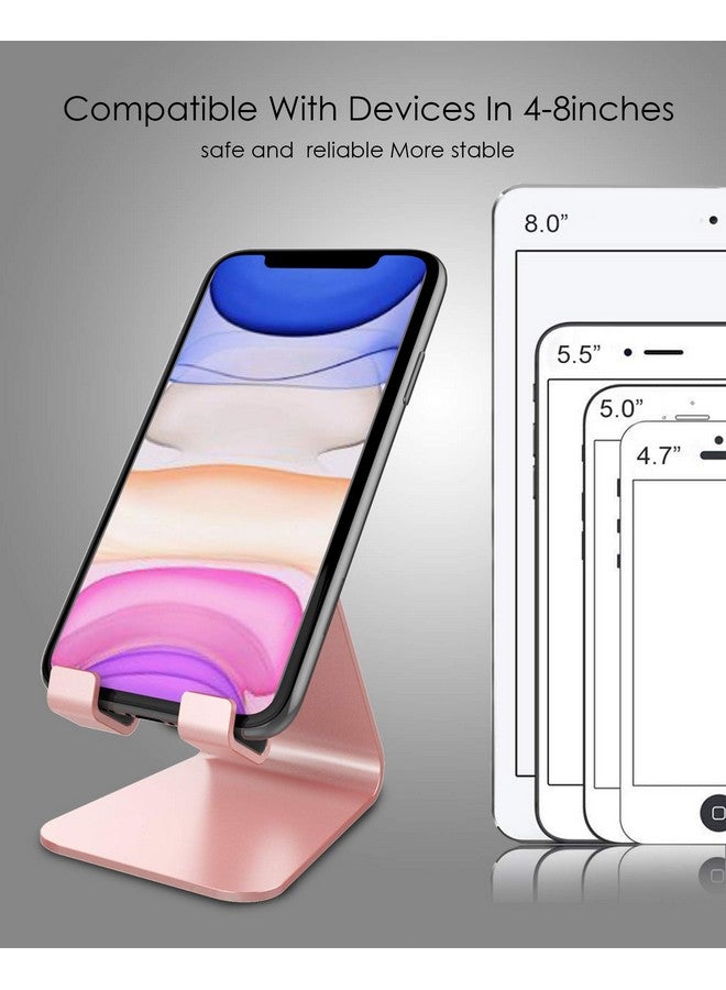CreaDream Cell Phone Stand, Cradle, Holder, Aluminum Desktop Stand Compatible with Switch, All Smart Phone, iPhone 15 14 13 12 Pro Max Plus Mini Xr X Se 8 SE -Rose Gold - Image 3