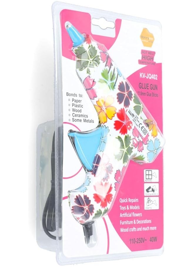 erorex - 40W 110 250V User Friendly Glue Gun With Cable Multicolor 1.4M - Image 1
