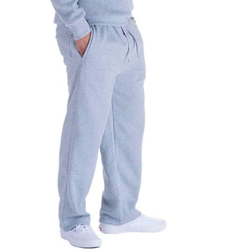 Facitisu Mens Sweatpants Fleece Athletic Open Bottom Workout Pants with Pocket Baggy Drawstring Sweats Pants Gym Joggers Light Gery 5X-Large - Image 2