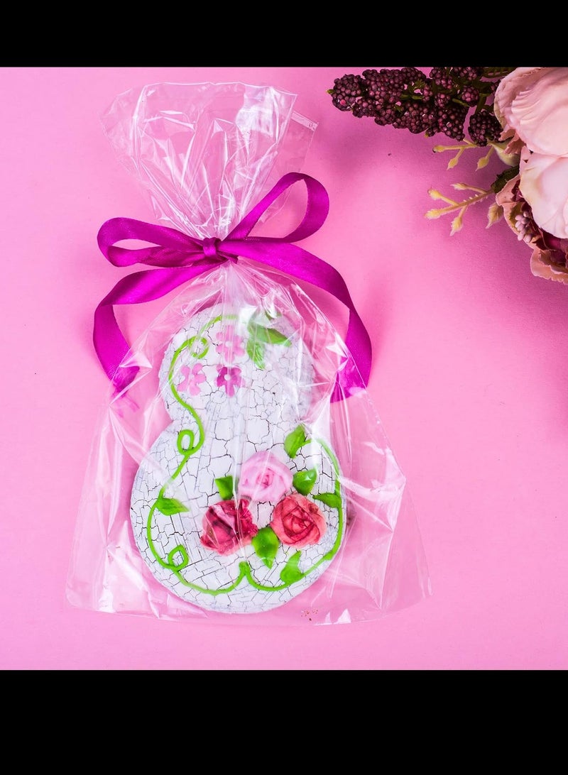 Cellophane Treat Bags, Clear Cellophane Bags 200 Pcs OPP Plastic Treat Bags with 200 Twist Ties for Gift Wrapping,Packaging Candies,Dessert,Bakery, Cookies, Chocolate,Party Favor 12.5x27.5 Cm - Image 3