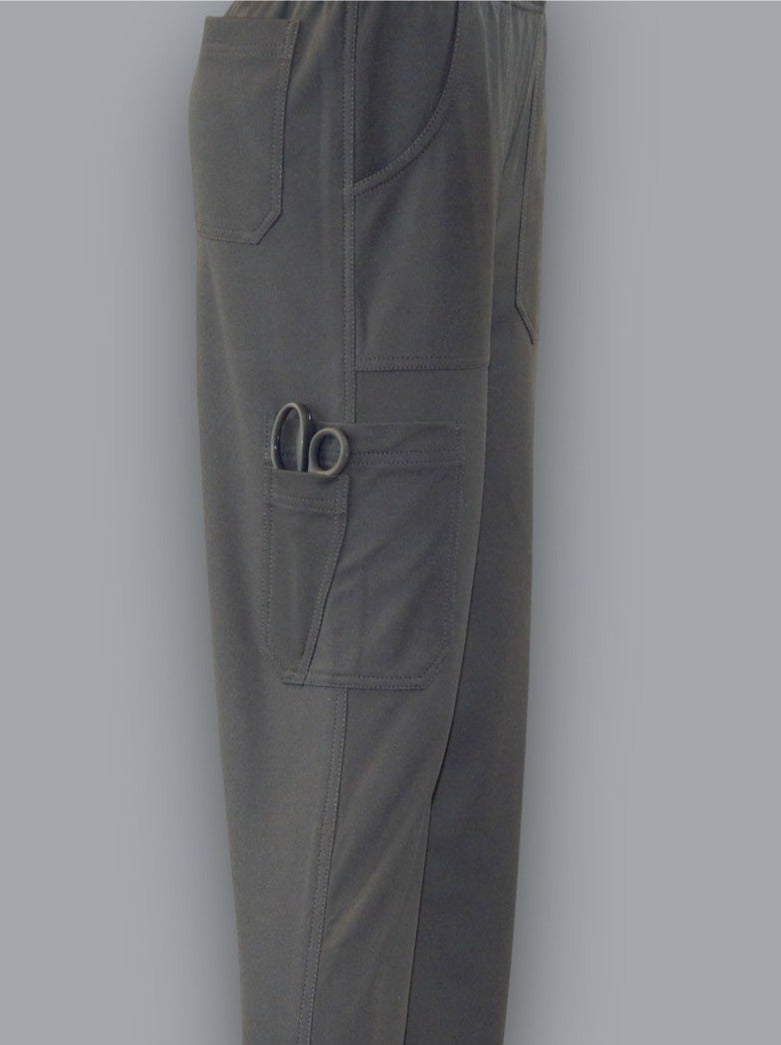 Sana'a Kayum VYKO STUDIO | Premium Women's Stretch Medical Scrub Set | Luxury Fit | 40% Cotton 60% Polyester | 3 Pocket Top & 6 Pocket Pants | Graphite, Onyx & Navy - Image 4