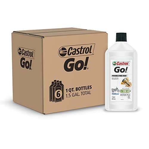 Castrol Go! 10W-40 4T Motorcycle Oil, 1 Liter, Pack of 6 - Image 1