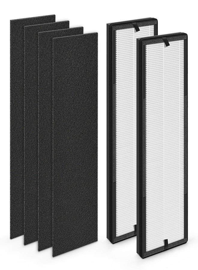 HSIAMEN NEA-F1 H13 True HEPA Replacement Filter Compatbile with Eureka NEA120 and Toshiba Air Purifier CAF-W36USW, 2 H13 True HEPA Filters (NEA-F1) & 4 Carbon Filters (NEA-C1) - Image 1
