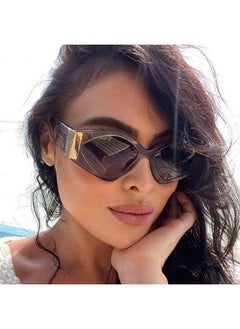 فيسيدي نظارات شمسية عصرية غير منتظمة على شكل عين القطة للنساء نظارات شمسية أنيقة بتصميم كلاسيكي مع حماية من الأشعة فوق البنفسجية طراز B2938  - Image 3