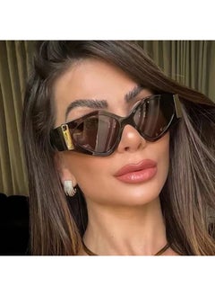فيسيدي نظارات شمسية عصرية غير منتظمة على شكل عين القطة للنساء نظارات شمسية أنيقة بتصميم كلاسيكي مع حماية من الأشعة فوق البنفسجية طراز B2938  - Image 4