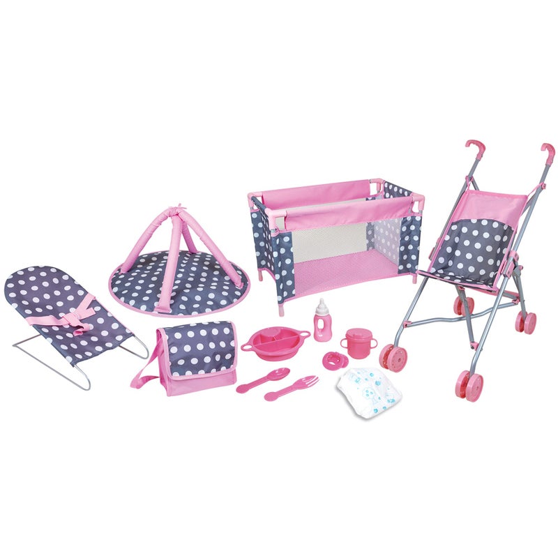 Lissi 5 Piece Doll Deluxe Nursery Play Set with Accessories - Image 2