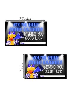 Lashicorn You’Ve Been Cheer Ducked Cards Tags Wishing You Luck | 50 Pk 2 X 3.5” Squad Game Blue For Competition Put On Cars Pins Gift Team Activity  - Image 3