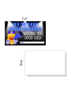 Lashicorn You’Ve Been Cheer Ducked Cards Tags Wishing You Luck | 50 Pk 2 X 3.5” Squad Game Blue For Competition Put On Cars Pins Gift Team Activity  - Image 4