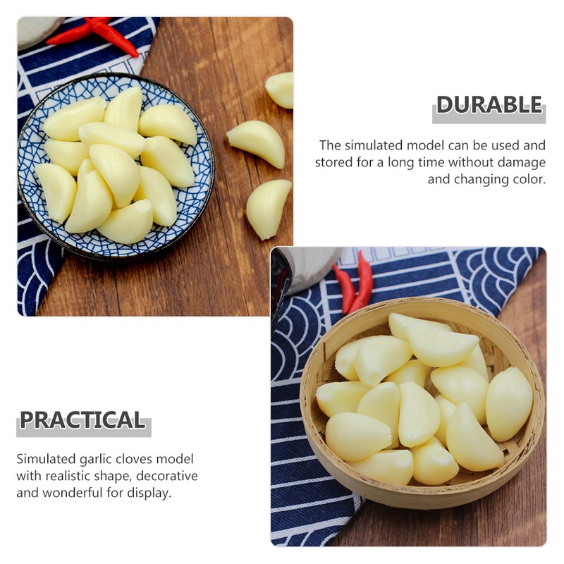 10pcs Fake Vegetable Artificial Garlic Cloves Model Vegetable Display Props Photo Props - Image 4