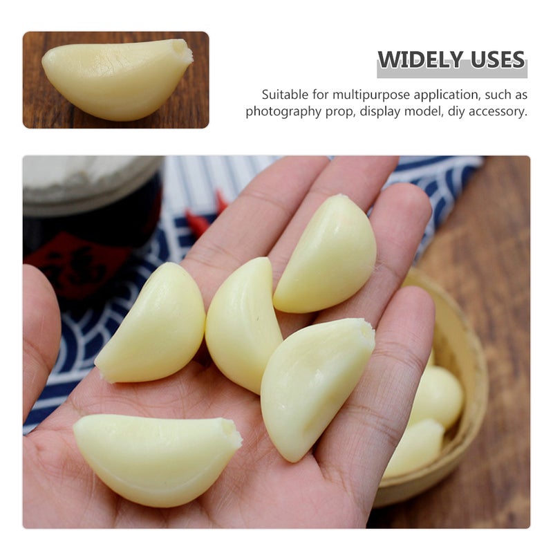 10pcs Fake Vegetable Artificial Garlic Cloves Model Vegetable Display Props Photo Props - Image 3
