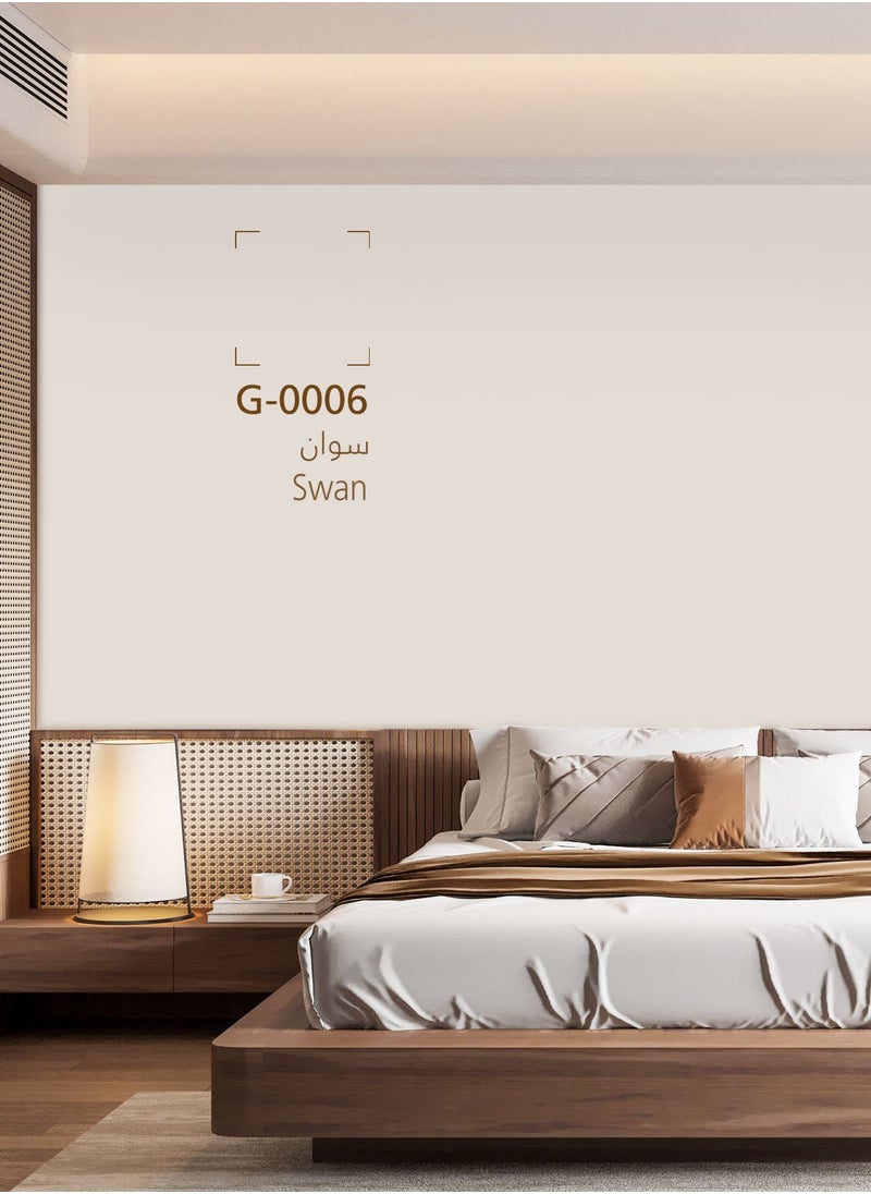 دهانات الجزيرة - جزيتال دهان جدران داخلية مطفي(اللون : سوان) 3لتر - Image 1