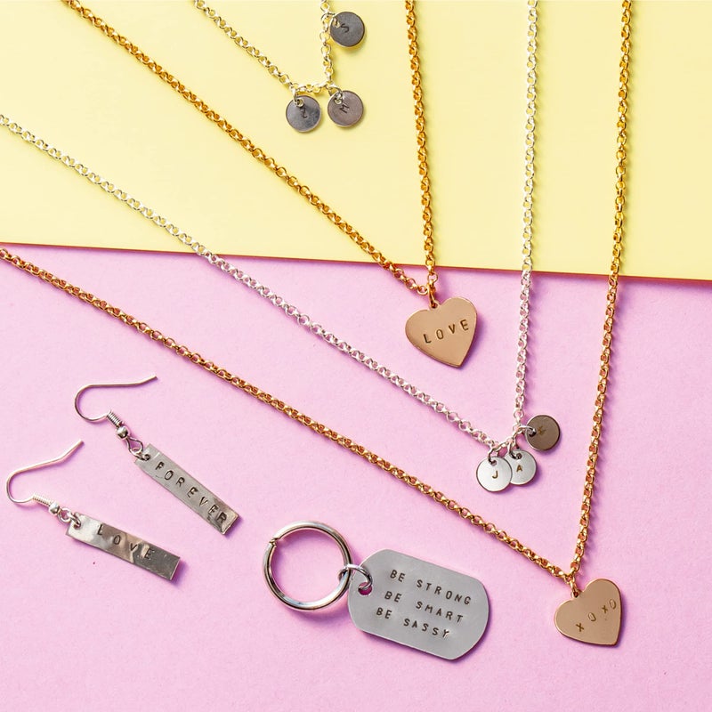 STMT D.I.Y. Hand Stamped , DIY Personalized Stamp Jewelry, Great Teenage Birthday Gift, Unique Handmade Jewelry & Name Plates, Bead Kits for Kids, Teens & Adults Ages 14+ - Image 4