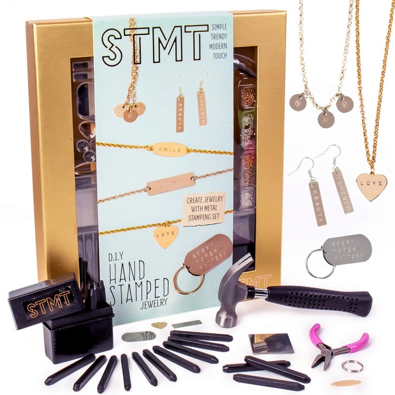 STMT D.I.Y. Hand Stamped , DIY Personalized Stamp Jewelry, Great Teenage Birthday Gift, Unique Handmade Jewelry & Name Plates, Bead Kits for Kids, Teens & Adults Ages 14+ - Image 1