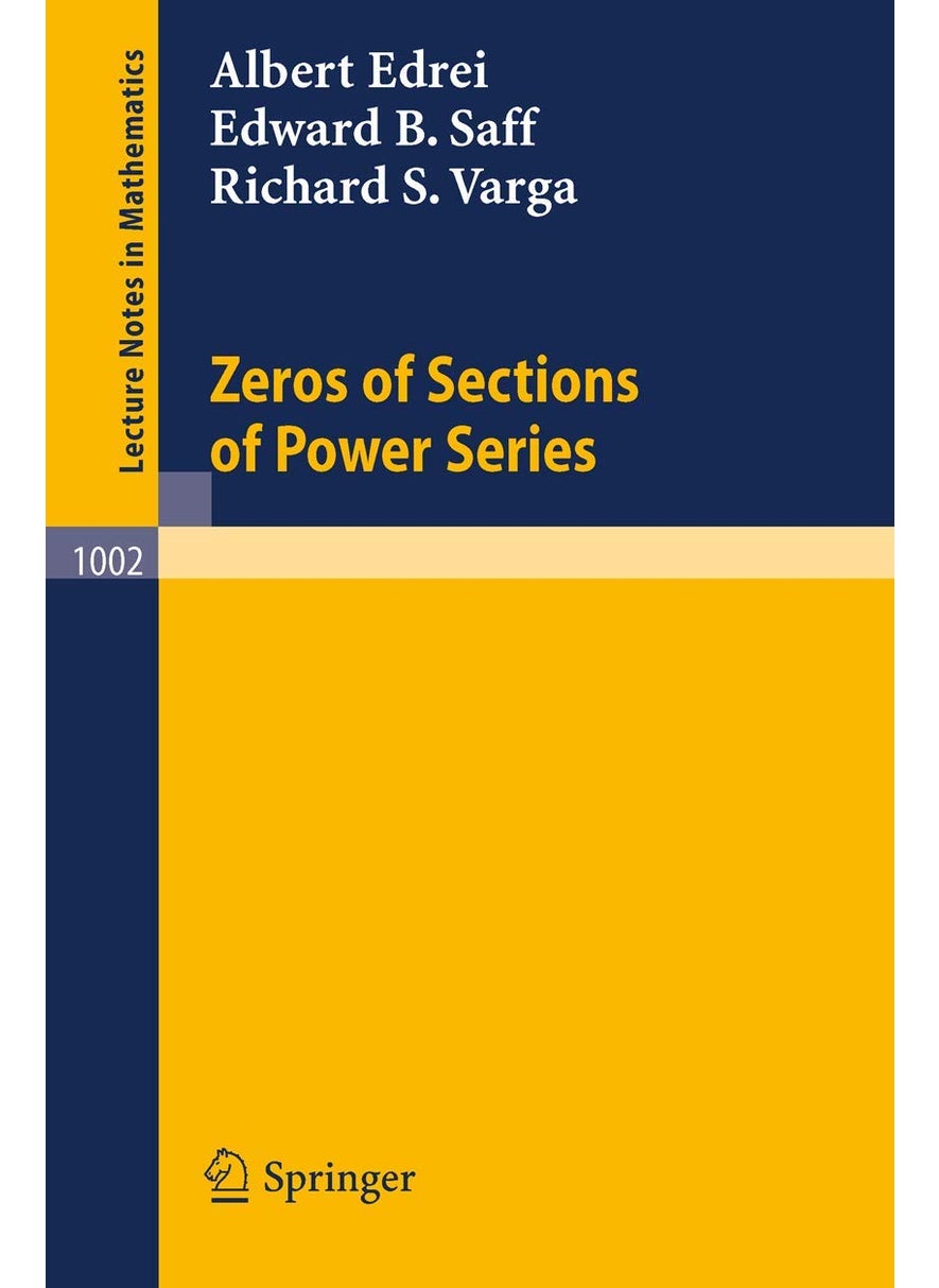 Zeros of Sections of Power Series 