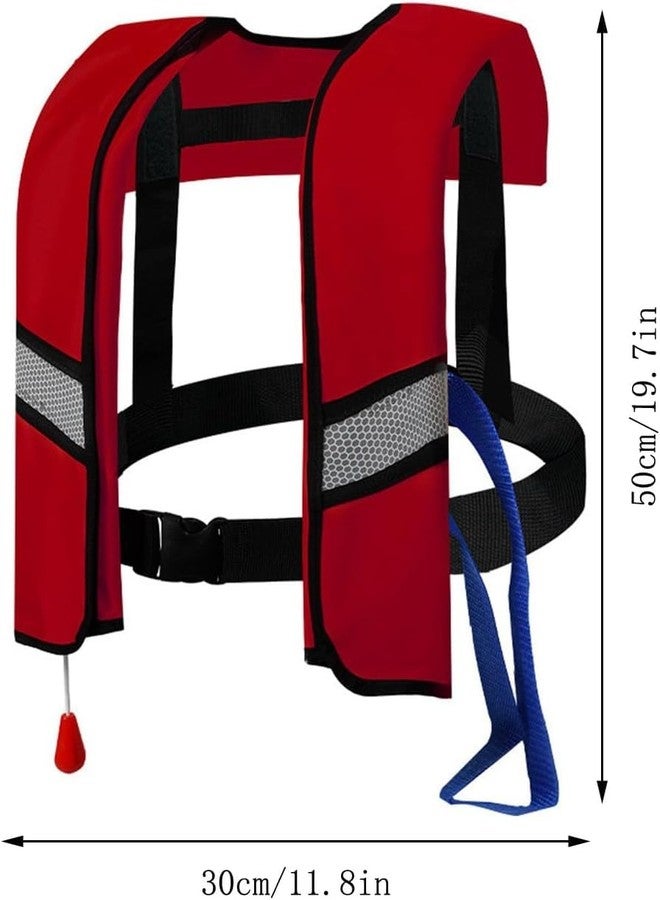 FOLALIFE 3-Pack 150N Automatic Inflatable Life Jacket – Adjustable Nylon Swim Vest with CO2 Inflation, Reflective Strips & Safety Buckle (Blue) - Image 2