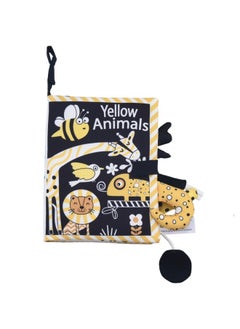 Generic 2023 Gbee Tail Cloth Book Toy Book Can't Tear 0-1 Year Old Baby Cloth Book Early Education Enlightenment Cognitive Book-Color:Black And White Jungle Tail  - Image 3