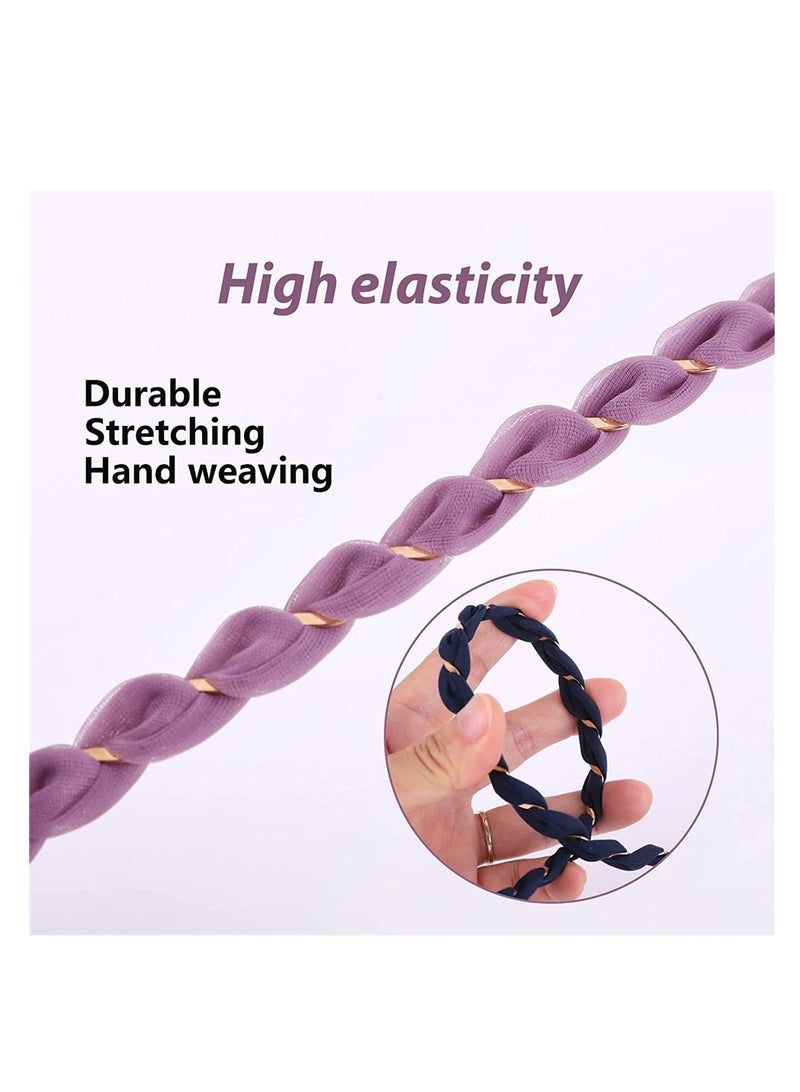 SYOSI, Stylish Thin Metal Headbands, 9pcs Different Color Hair Hoops, Non Slip Sports Hairband for Girls Woman, Skinny Wire Comfortable Headbands - Image 4