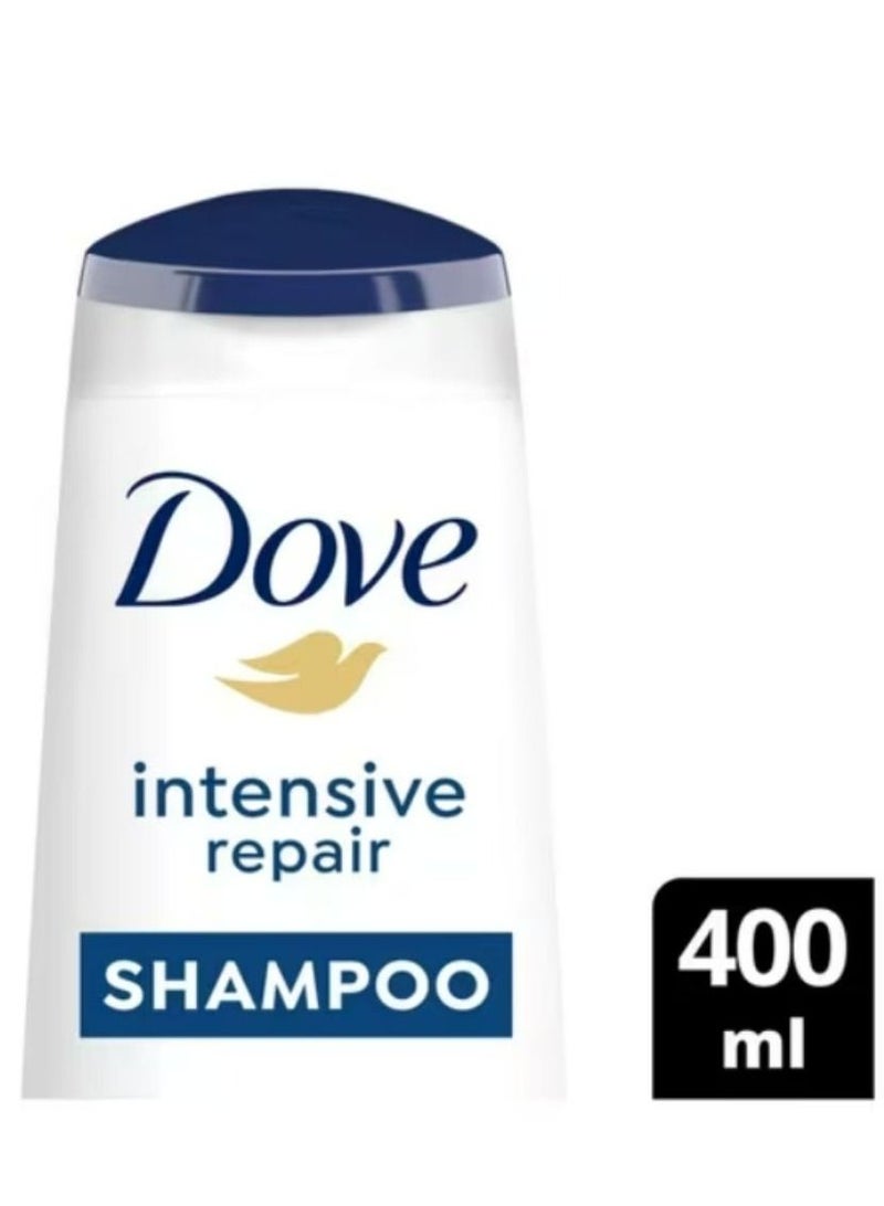 Dove Shampoo for damaged hair Intensive Repair nourishing care for up to 100% healthy looking hair 400 ml - Image 2
