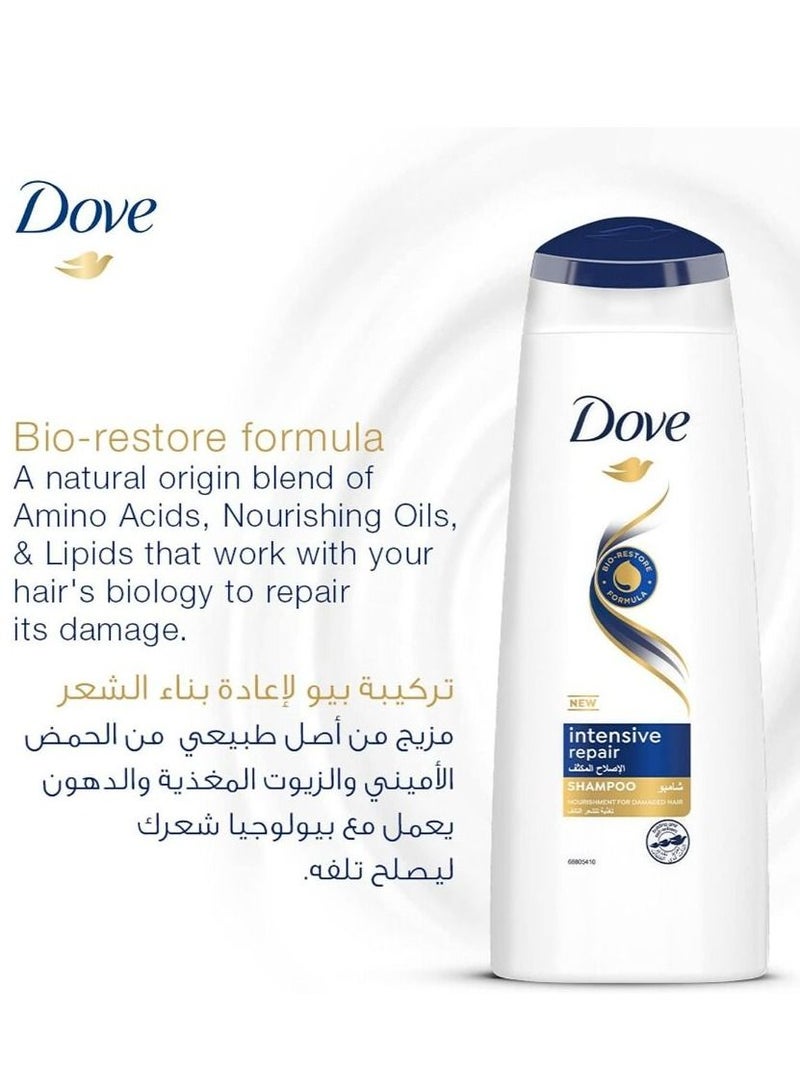 Dove Shampoo for damaged hair Intensive Repair nourishing care for up to 100% healthy looking hair 400 ml - Image 4