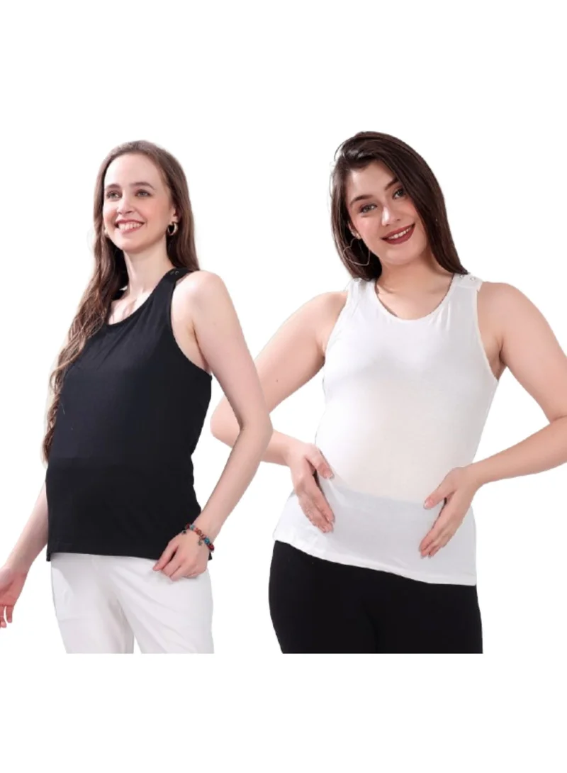 TUMMY TUMMY Maternity Nursing Tank Top for Breastfeeding women Combo Pack of 2pc