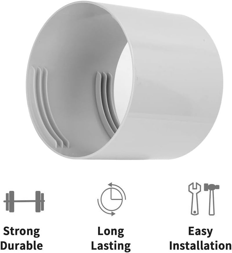 2PCS 13cm 5 1in Portable Air Conditioner Exhaust Hose Connector Tight Seal Extension Fits Left Right Hand Threads Improves Cooling Efficiency - Image 4