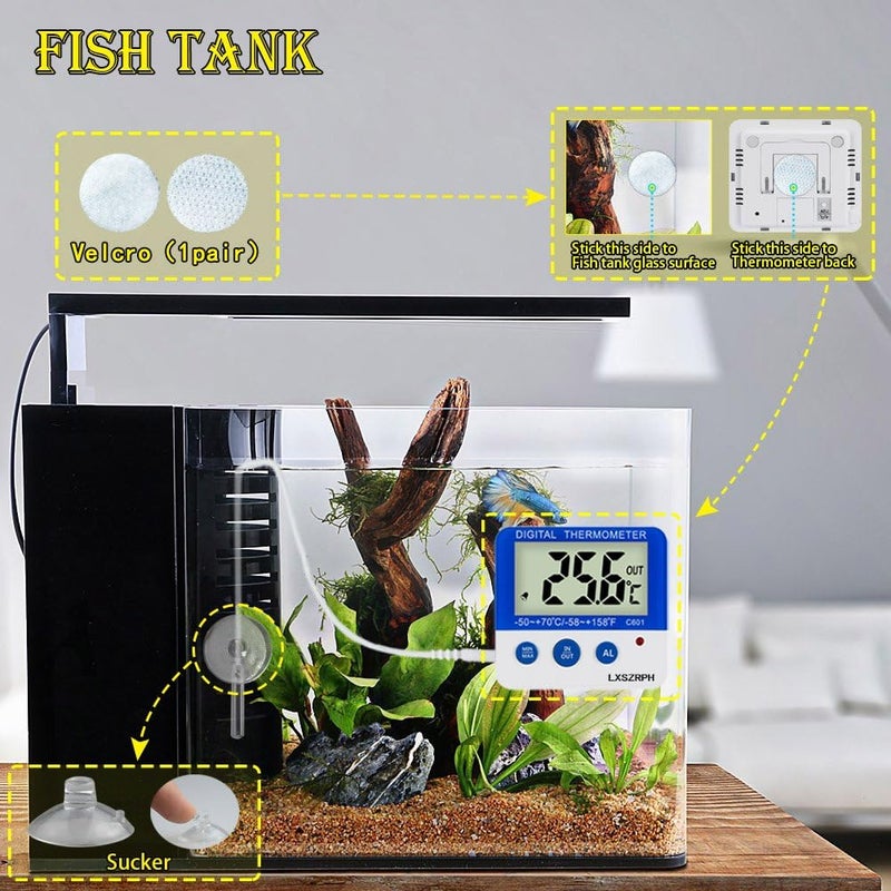 WITPOCE Fridge Freezer Thermometer Max/Min Memory LXSZRPH High & Low Temperature Alarms Settings with LED Indicator Digital Refrigeration Thermometer with Magnetic,Stander 2 pack - Image 5