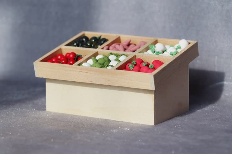 Cutemini Dollhouse Accessories 112 Scale Fruite Vegetable Rack Food Display Furniture Grocery Store Miniature Furniture Decoration Ornament Wood - Image 5
