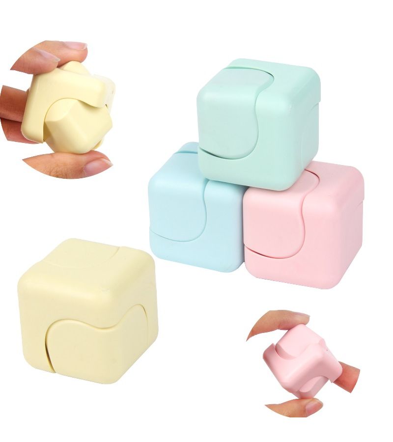 3x3 Infinite Cube Fingertip Spinner 360 Rotating Dice Blue Artifact Toy - Image 1