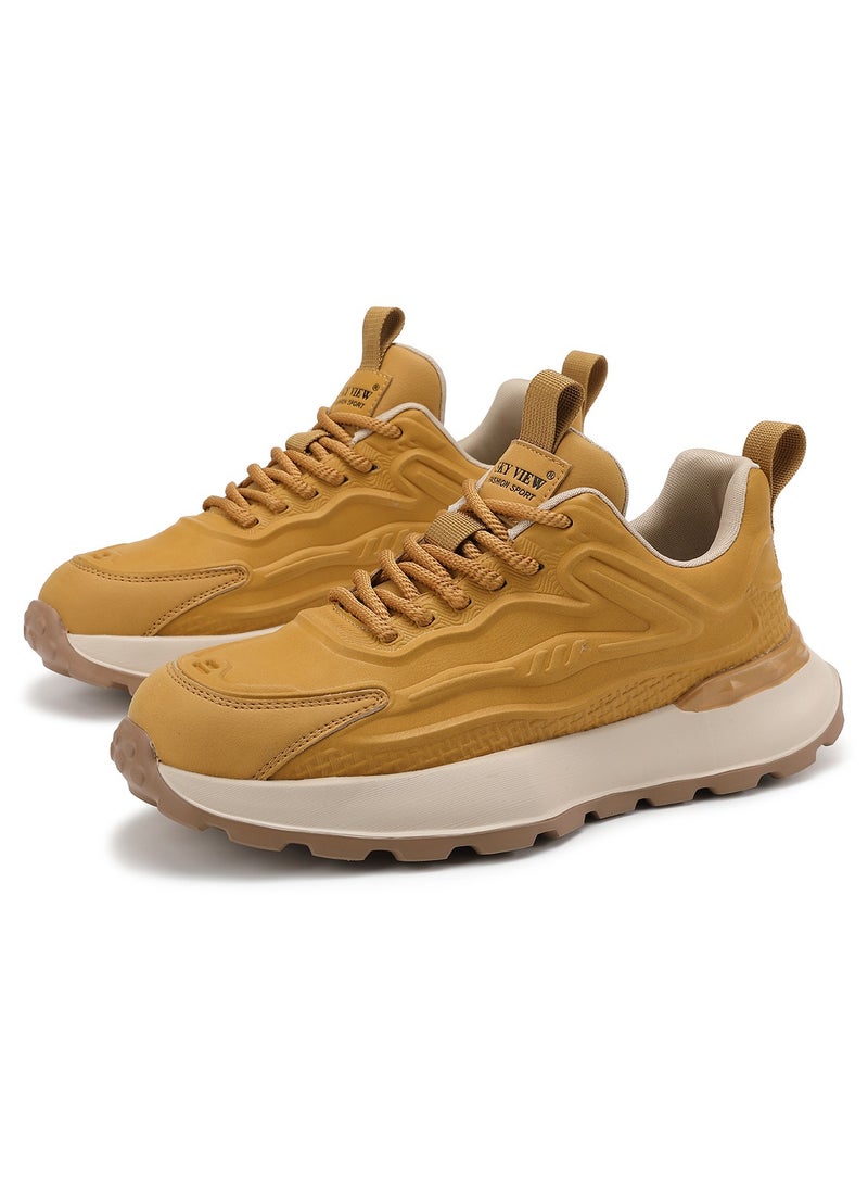 Sky View SKY VIEW Men Fashion Casual Shoes Mid Top Wide Hiking Sneakers Non-Slip Trekking Walking Shoes Running Shoes for Men with Arch Support  - Image 1
