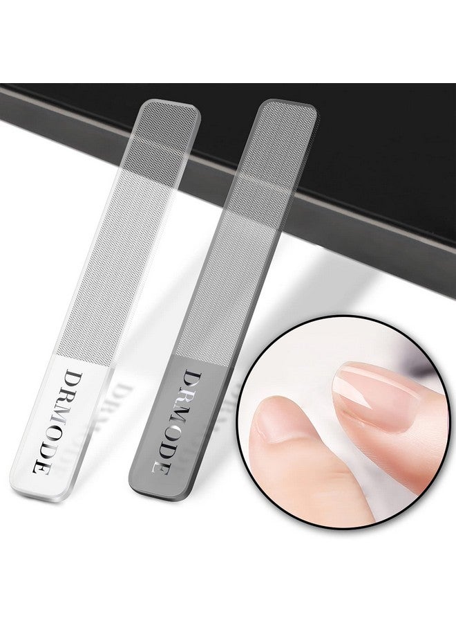 درمود مجموعة أدوات مانيكير احترافية من دكتور مود للعناية بالأظافر الأكريليكية، مكونة من قطعتين من مبرد الأظافر الزجاجي المتطور للأظافر الطبيعية، ومبرد أظافر نانوي، وملمع كريستالي - Image 1