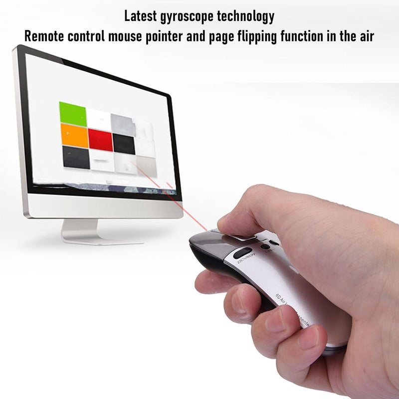2.4G Wireless Presentation Clicker with Gyroscope Technology, 15M Range, 8 Keys, Plug and Play, Fit for Wins for Presentations - Image 5