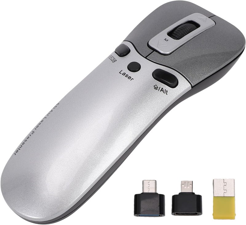 2.4G Wireless Presentation Clicker with Gyroscope Technology, 15M Range, 8 Keys, Plug and Play, Fit for Wins for Presentations - Image 1