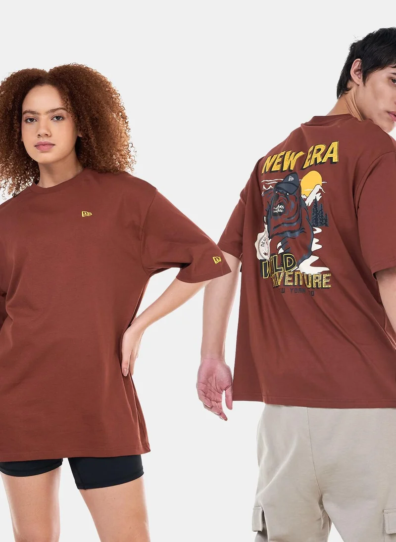 نيو ايرا Bear Character Graphic Oversized T-Shirt