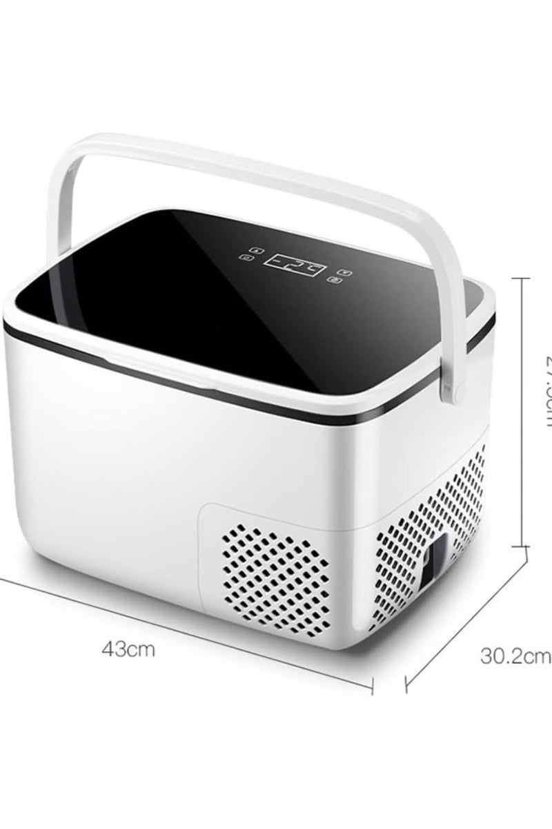 دينكس ثلاجة سيارات محمولة سعة 18 لتر، جهد مزدوج 12V/24V، قدرة تجميد حتى -20 درجة مئوية، تبريد منطقتين - Image 1