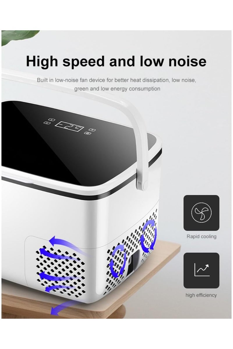 دينكس ثلاجة سيارات محمولة سعة 18 لتر، جهد مزدوج 12V/24V، قدرة تجميد حتى -20 درجة مئوية، تبريد منطقتين - Image 3