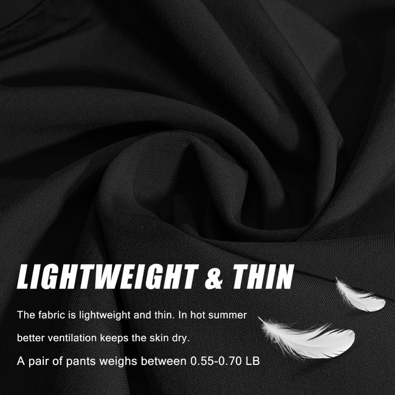 AIRIKE Athletic Pants for Men Water Resistant Quick Dry Lightweight Polyester Workout Warm Up Hiking Sweatpants with Pockets Black - Image 5