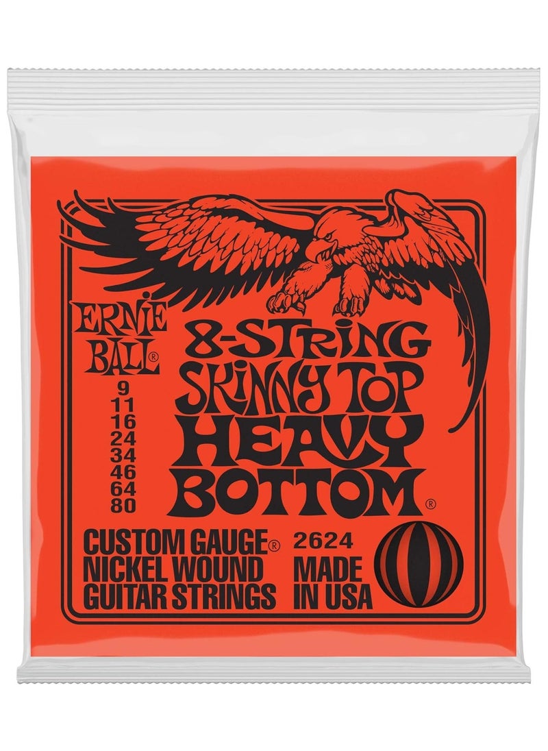 Ernie Ball - Ernieball P02624 skinny top heavy bottom slinky 8-string electrictric guitar strings - 9-80 gauge - Image 1