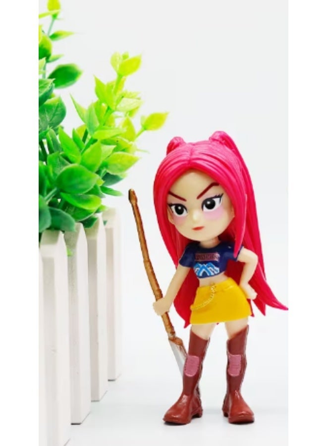 KPOP Demean Hunters Toys- Mira, Rumi, Zoey,Girl Group Anime Figure Set, 5 Piece Chibi-Style PVC Collectible Statues, Mira Rumy Zoey Characters, Desktop Decor Display,Birthday Gift with free kpop Case - Image 3