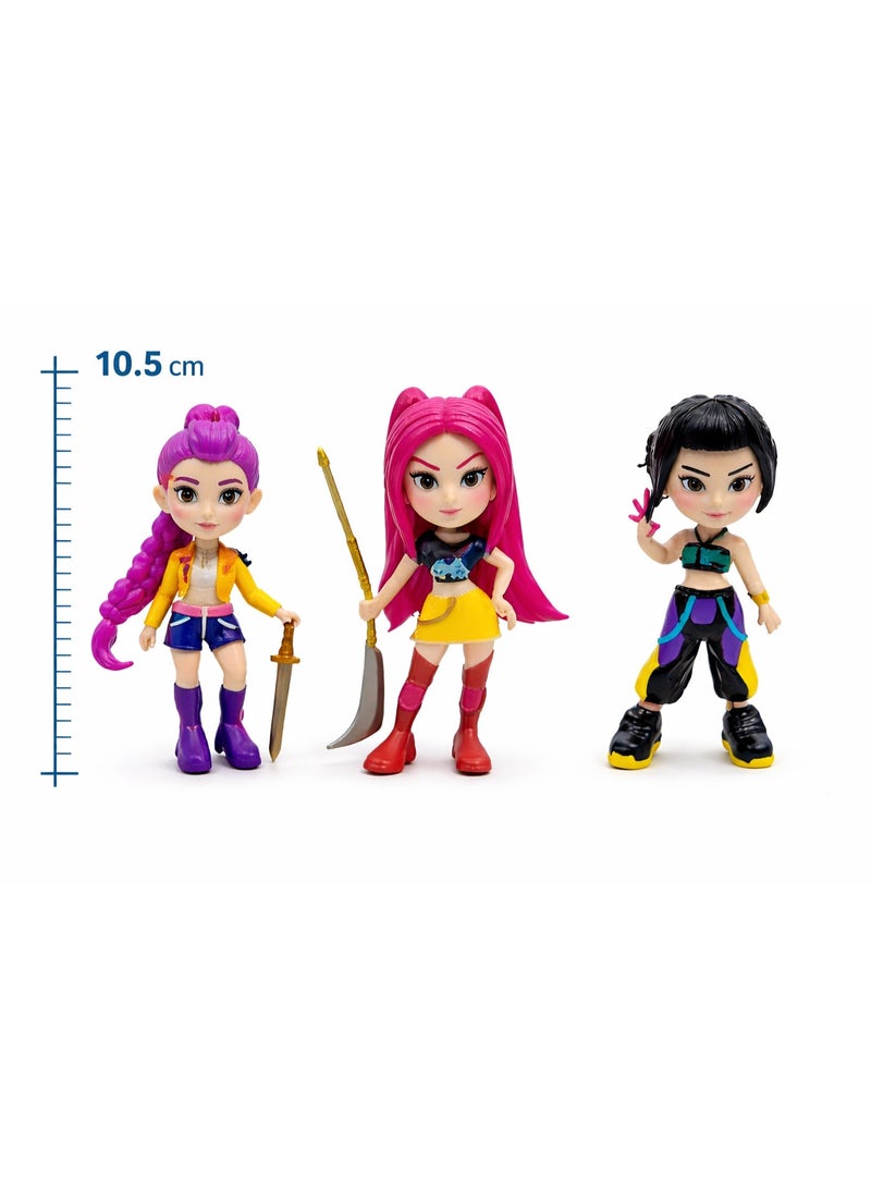 KPOP Demean Hunters Toys- Mira, Rumi, Zoey,Girl Group Anime Figure Set, 5 Piece Chibi-Style PVC Collectible Statues, Mira Rumy Zoey Characters, Desktop Decor Display,Birthday Gift with free kpop Case - Image 5