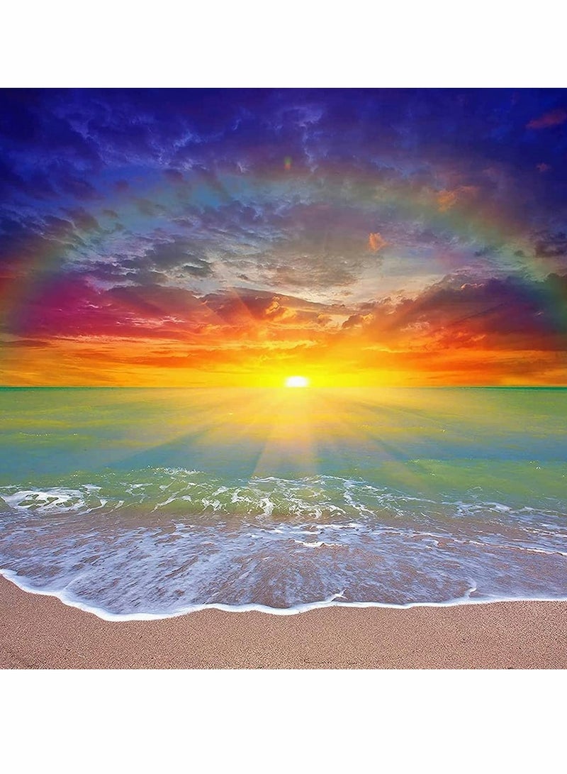 KASTWAVE Sunset by the Seaside 5D Diamond Painting Full Kits, DIY Painting by Numbers Kit for Adult, Crystal Art for Home Wall Decor, Diamond Art Kits for Gifts - Image 1