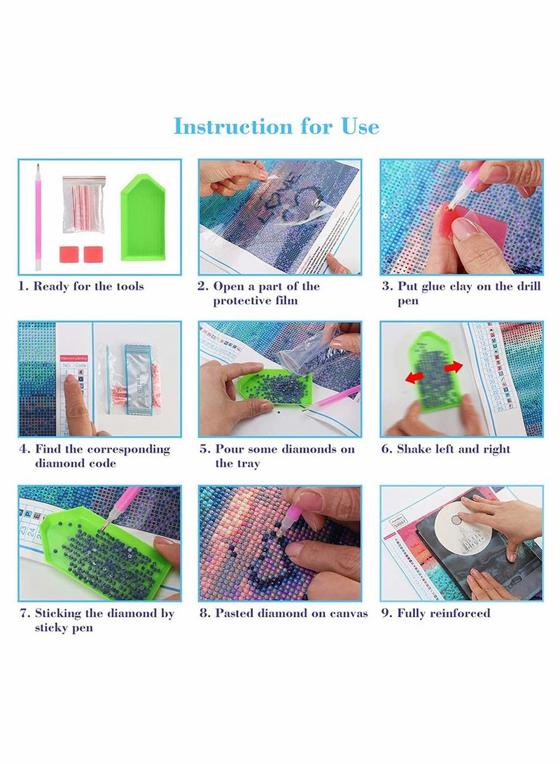 KASTWAVE Sunset by the Seaside 5D Diamond Painting Full Kits, DIY Painting by Numbers Kit for Adult, Crystal Art for Home Wall Decor, Diamond Art Kits for Gifts - Image 5