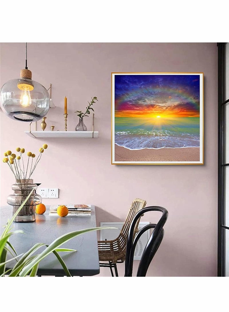 KASTWAVE Sunset by the Seaside 5D Diamond Painting Full Kits, DIY Painting by Numbers Kit for Adult, Crystal Art for Home Wall Decor, Diamond Art Kits for Gifts - Image 3